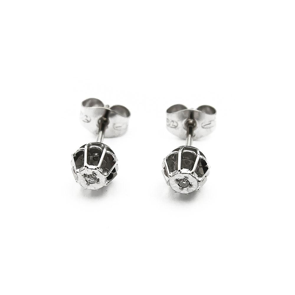 Valkokultaiset timanttikorvakorut 0.01ct 18k #0
