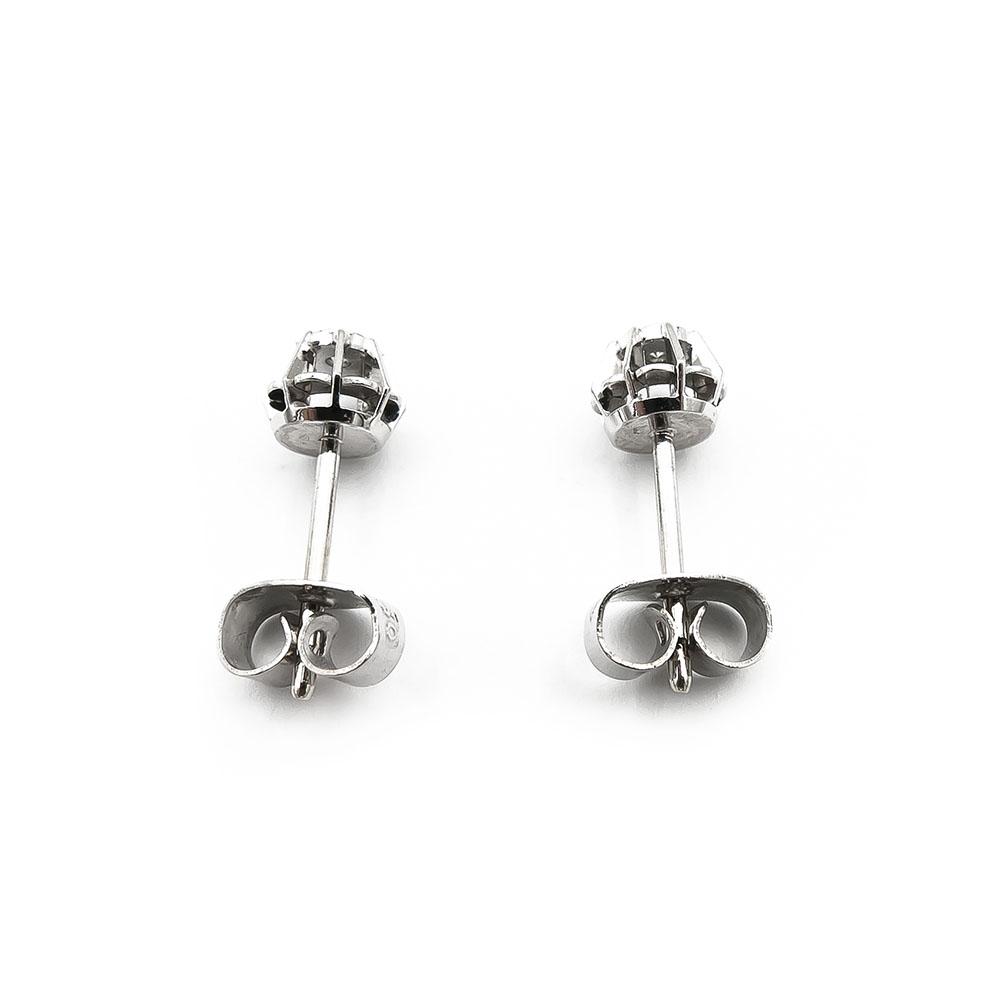 Valkokultaiset timanttikorvakorut 0.01ct 18k #2