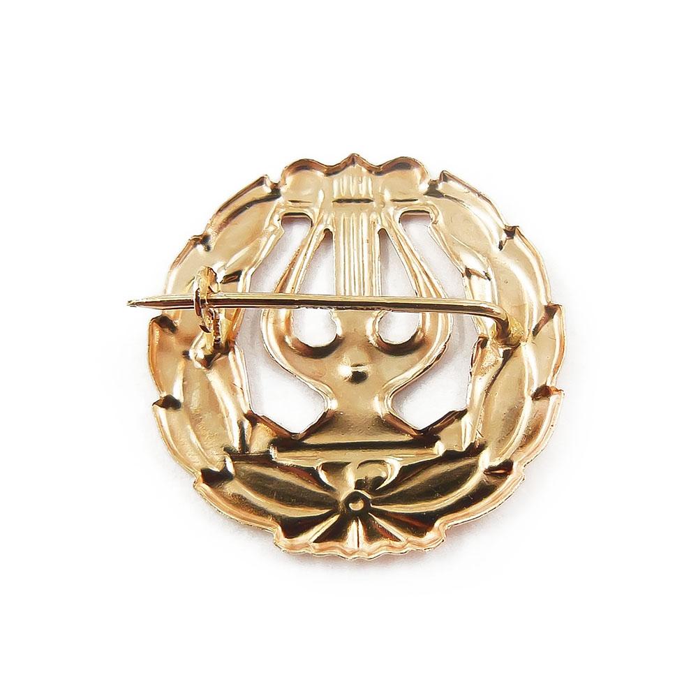 Kultainen lyyra rintaneula #2