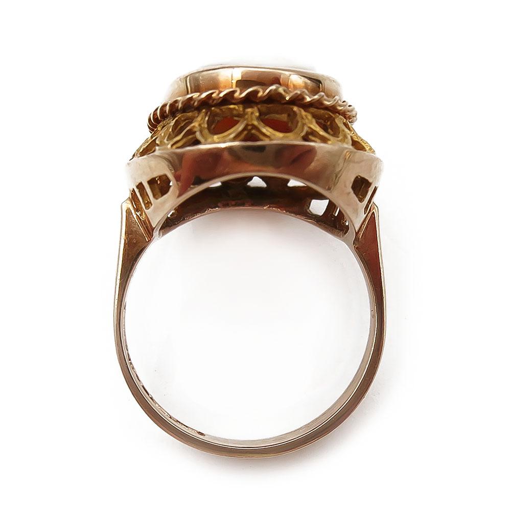 Camee sormus (kohotettu) 17,5mm, vuodelta 1971 #2