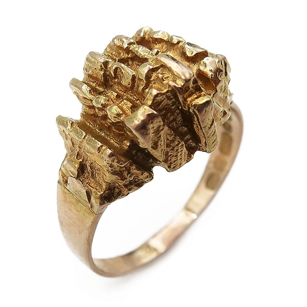 Rosopintainen kultasormus 18mm vuodelta 1971 #0