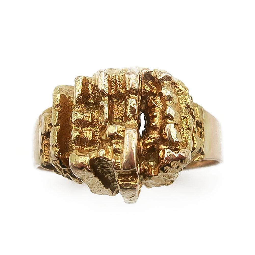 Rosopintainen kultasormus 18mm vuodelta 1971 #1