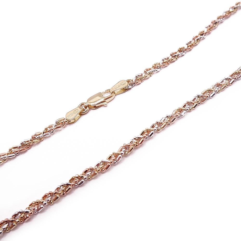 Kelta-/valkokultainen kaulaketju 45cm #1