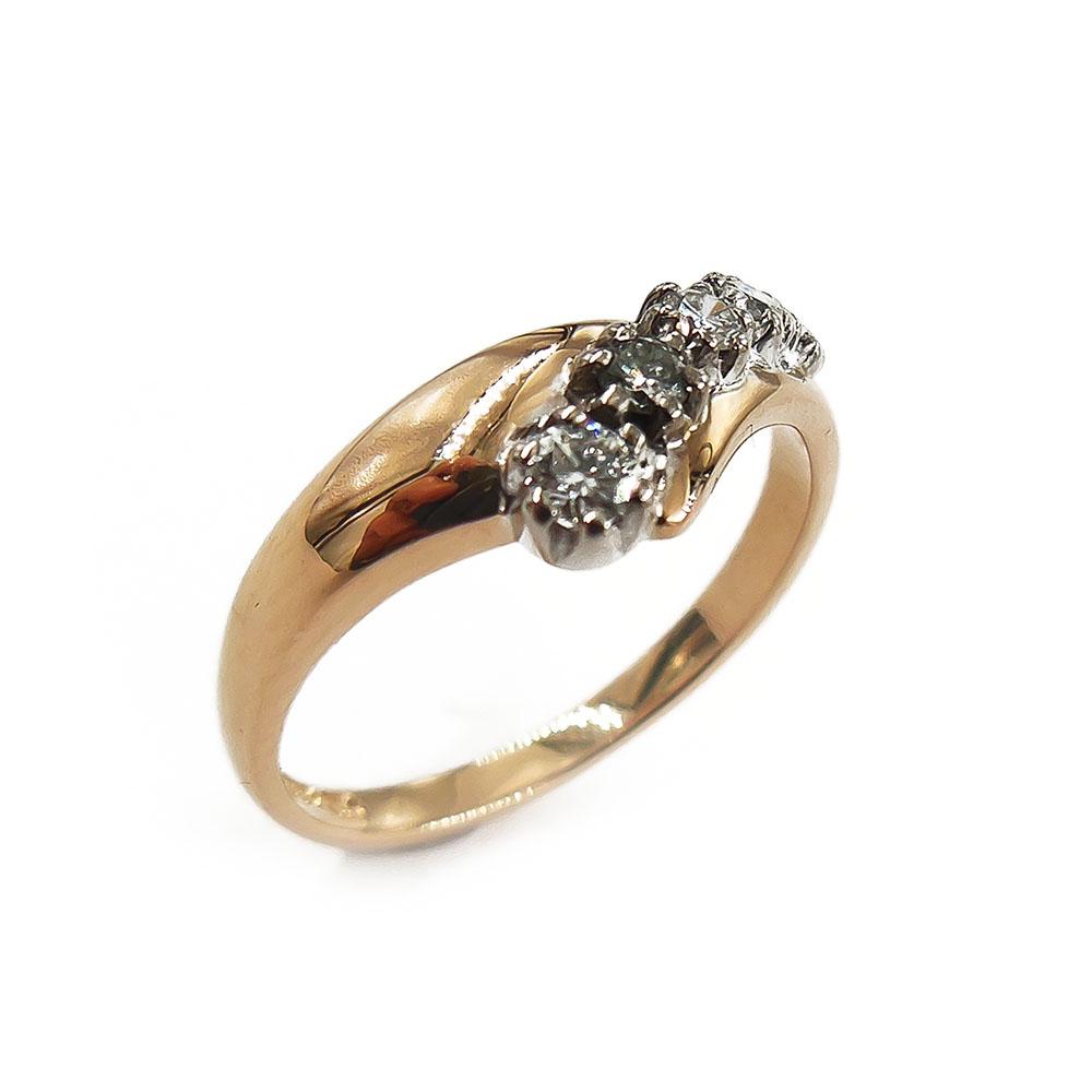 18 K Kultainen timanttisormus,0,06ct,17 mm #1