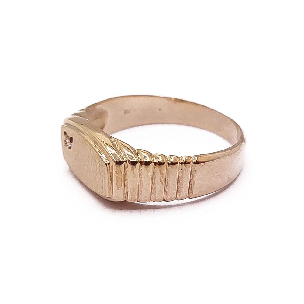 Kultainen kantasormus zirkonia 20,5mm #3