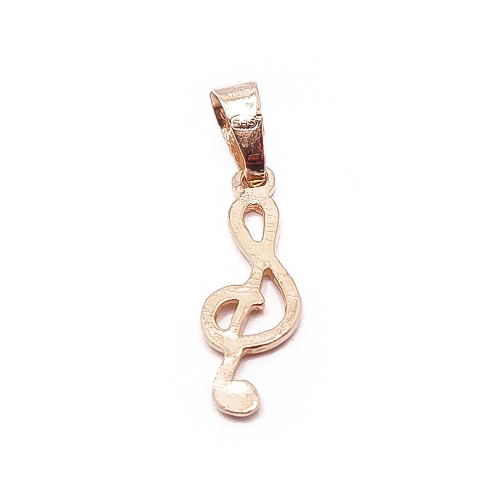 Kultainen nuottiavain-riipus #2