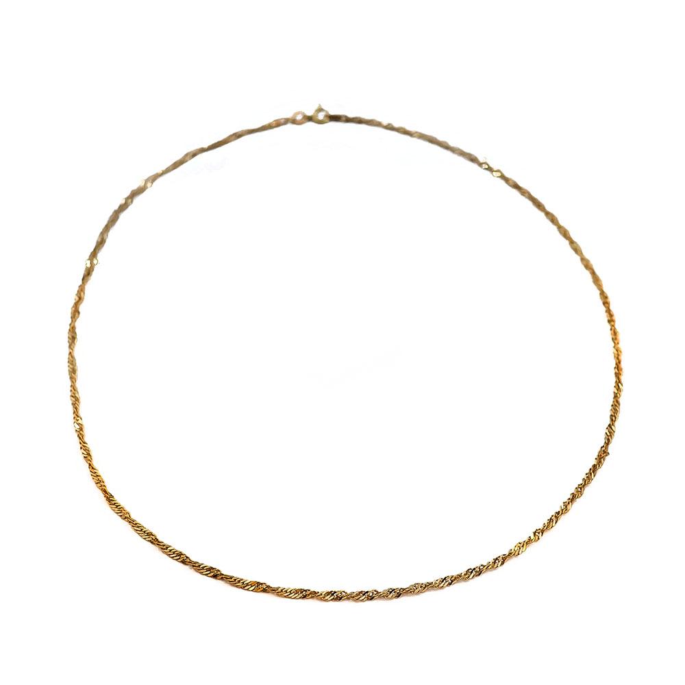 Kultainen Singapore kaulaketju 45cm #0