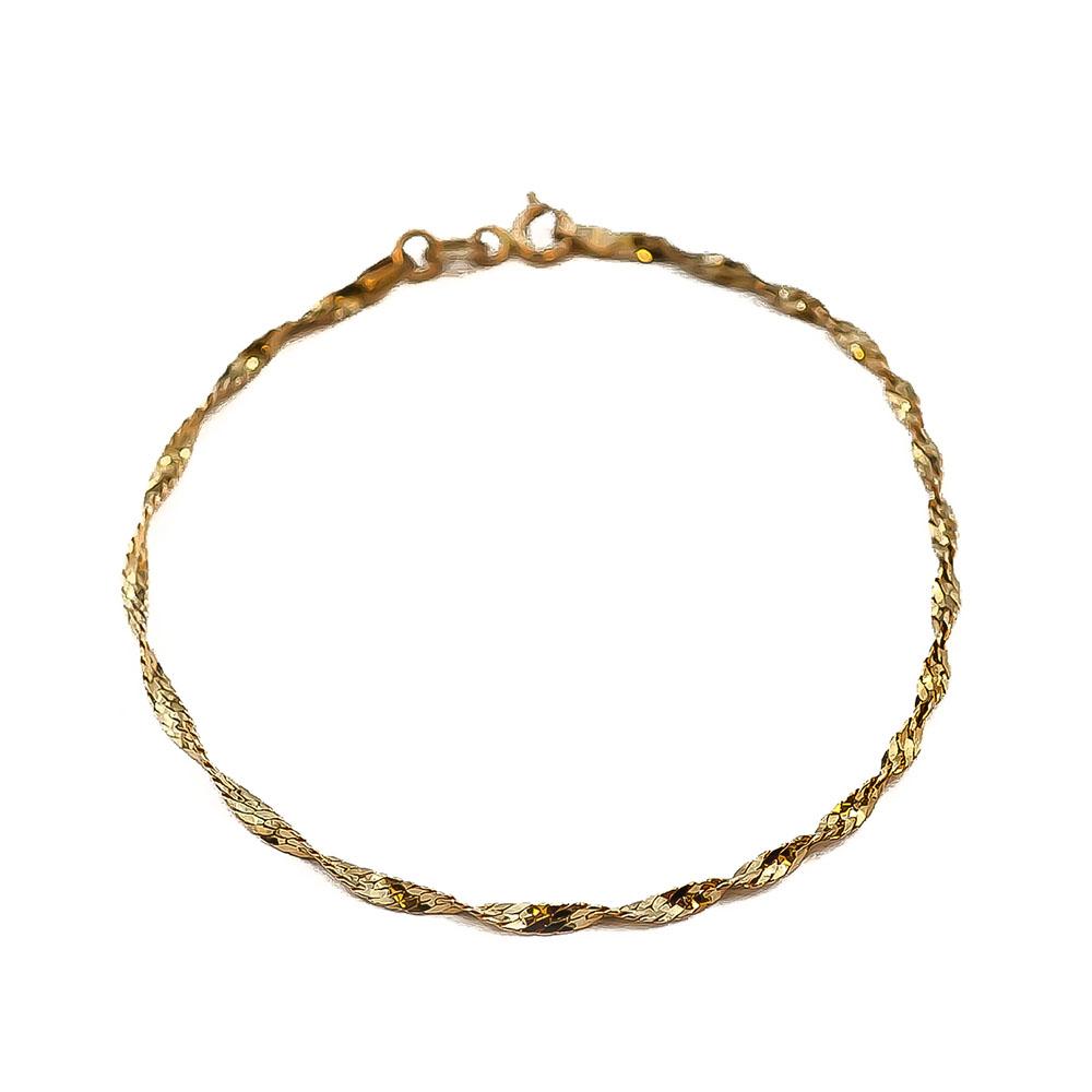 Kultainen kierre ranneketju 18.5cm #0