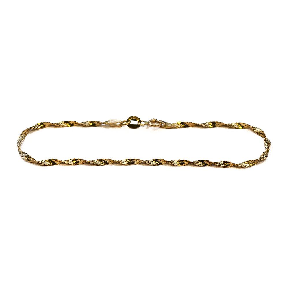 Kultainen kierre ranneketju 18.5cm #1