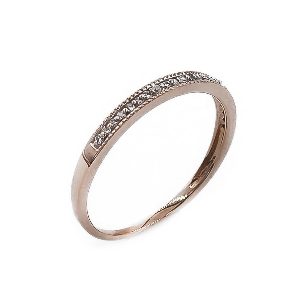 Kultainen siro timanttirivisormus 23kpl yht.0,07ct 16 KJ #0