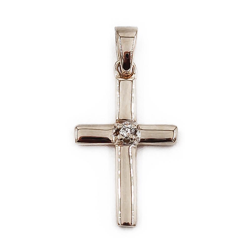 Kultainen timanttiristiriipus 0,01ct 21mm #0