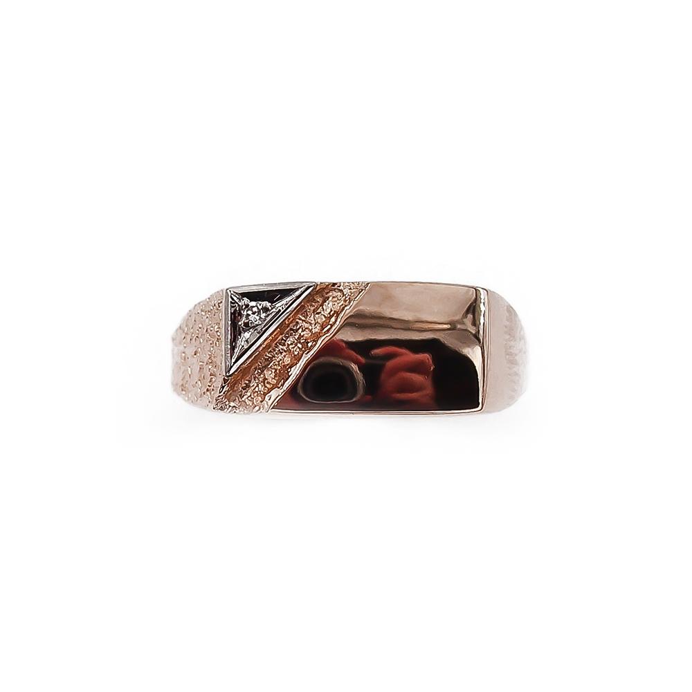 Kultainen timanttikantasormus 0,05ct 18.5 RM #1
