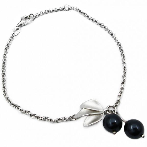 Finnfeelings Mustikka rannekoru 18/20cm hopea #0