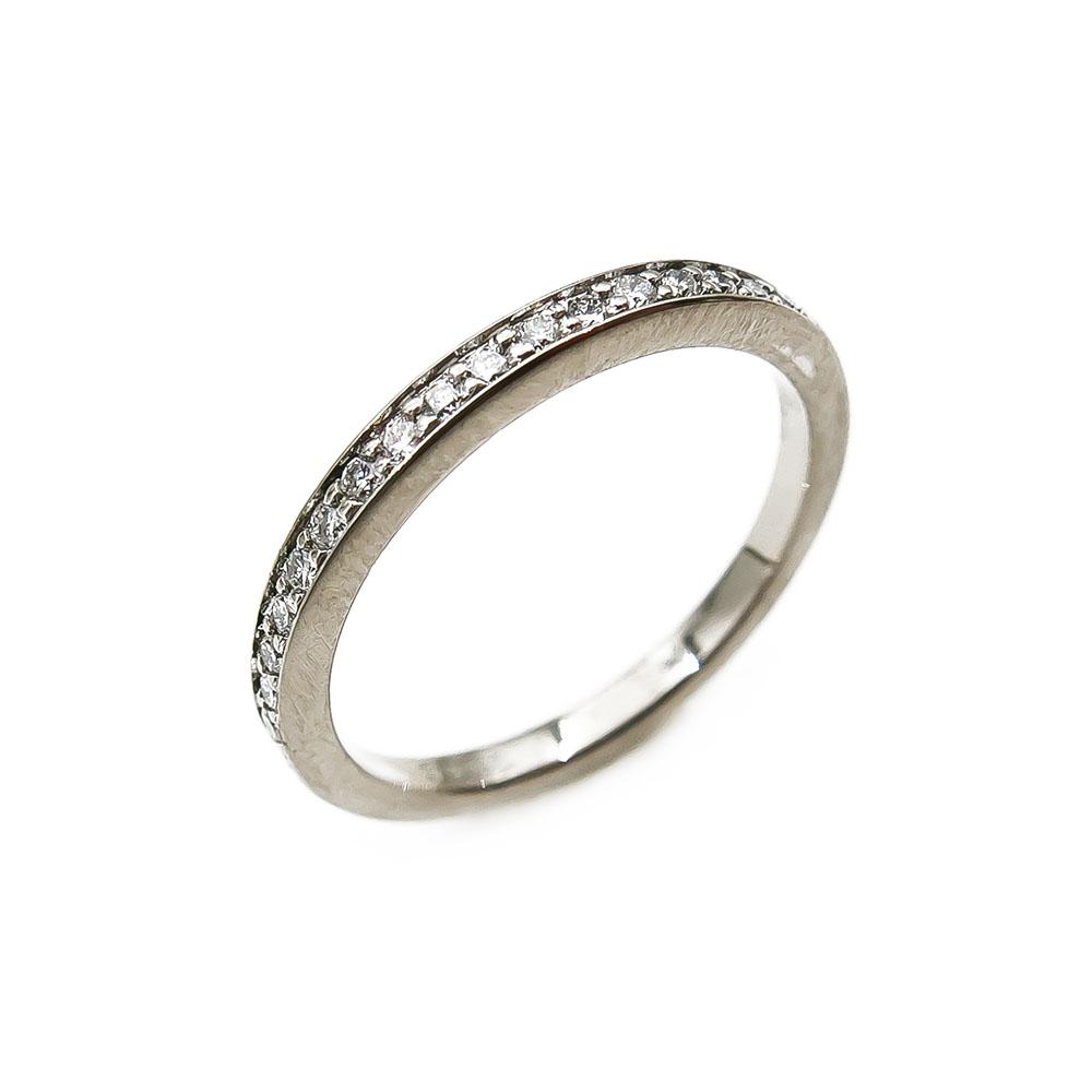 Valkokulta 0,09ct timantti-rivisormus koko15 lev.2mm #0