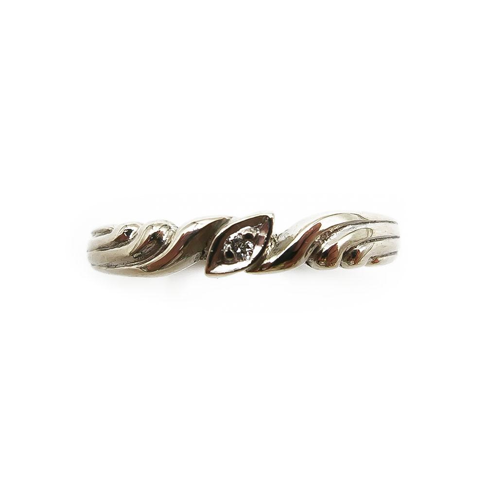 Valkokulta 0,01ct timanttisormus koko 17,75 #1