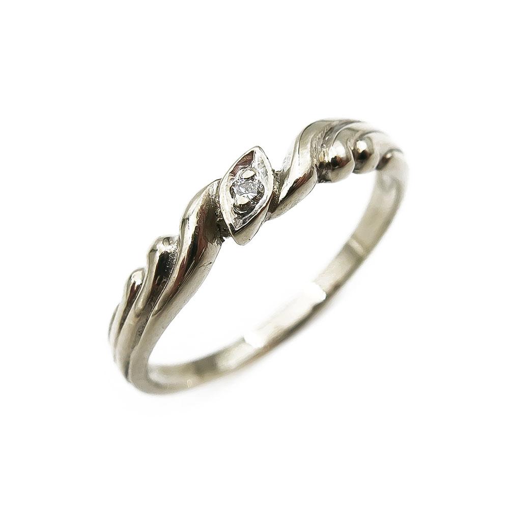 Valkokulta 0,01ct timanttisormus koko 17,75 #0
