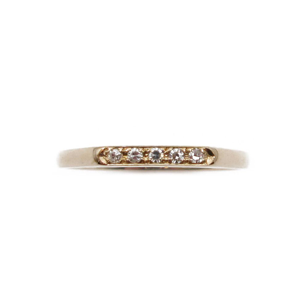 Kultainen timanttisormus 5 x 0.01ct #1
