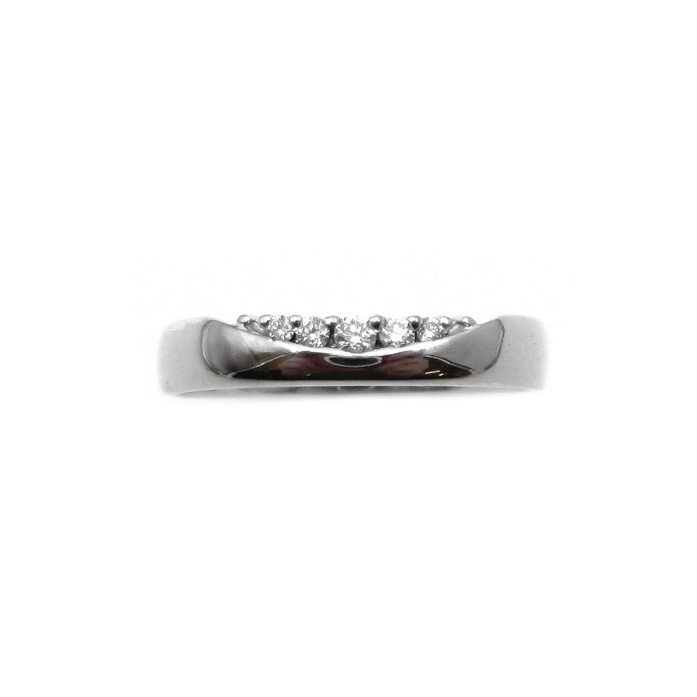 Valkokultainen timanttisormus 1x0.03ct, 2x 0.02ct, 2x0.01ct #1