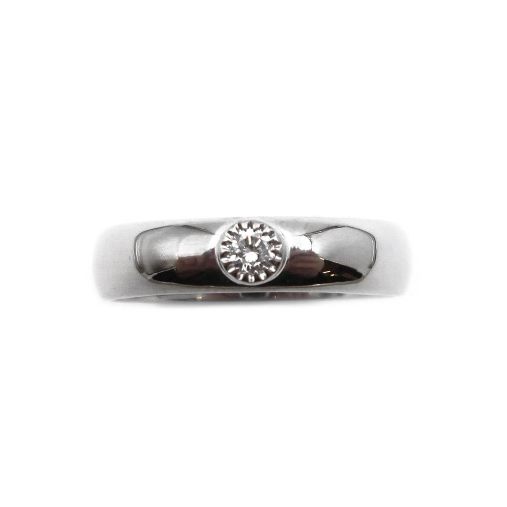 Valkokultainen timanttisormus 0.09 ct wvs #1