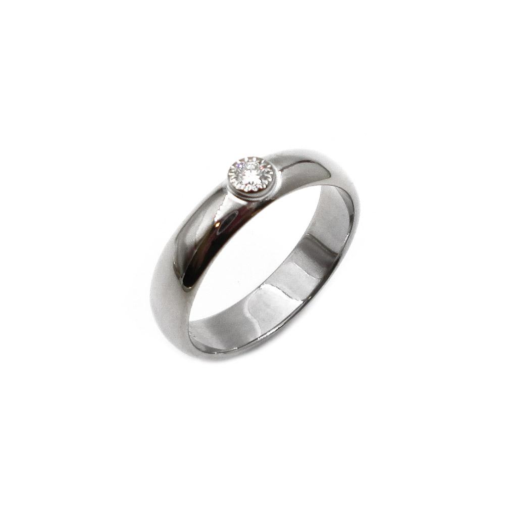 Valkokultainen timanttisormus 0.09 ct wvs #0