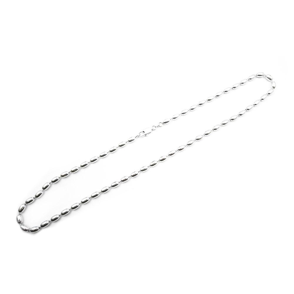 Hopeinen Oliivikaulaketju 45.5cm #1