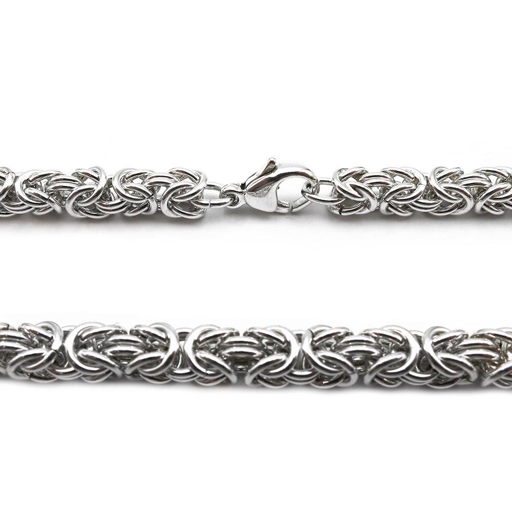 Hopeinen kuningasketju 44cm lev.4,5mm #1