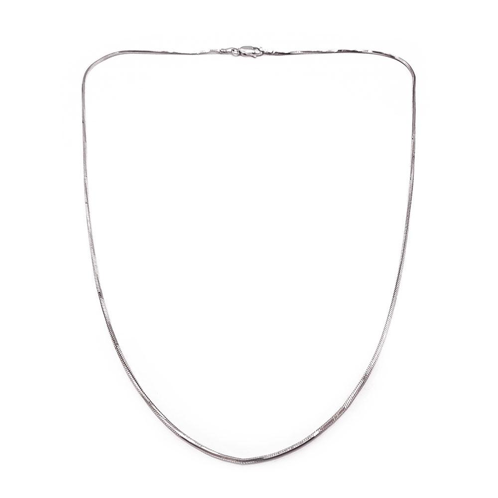 Hopeinen silkkiketju 45cm #0