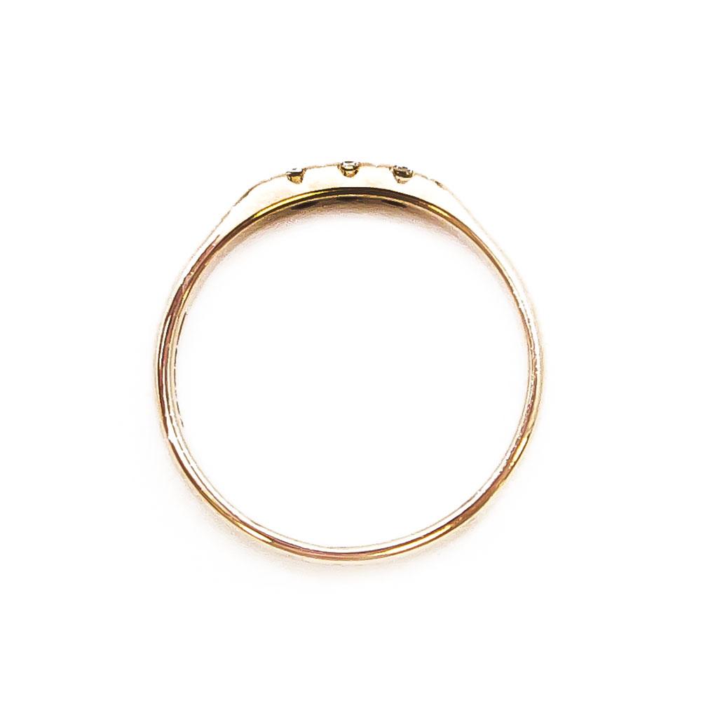 Kultainen rivitimanttisormus yht. 0,12ct koko 18 #2