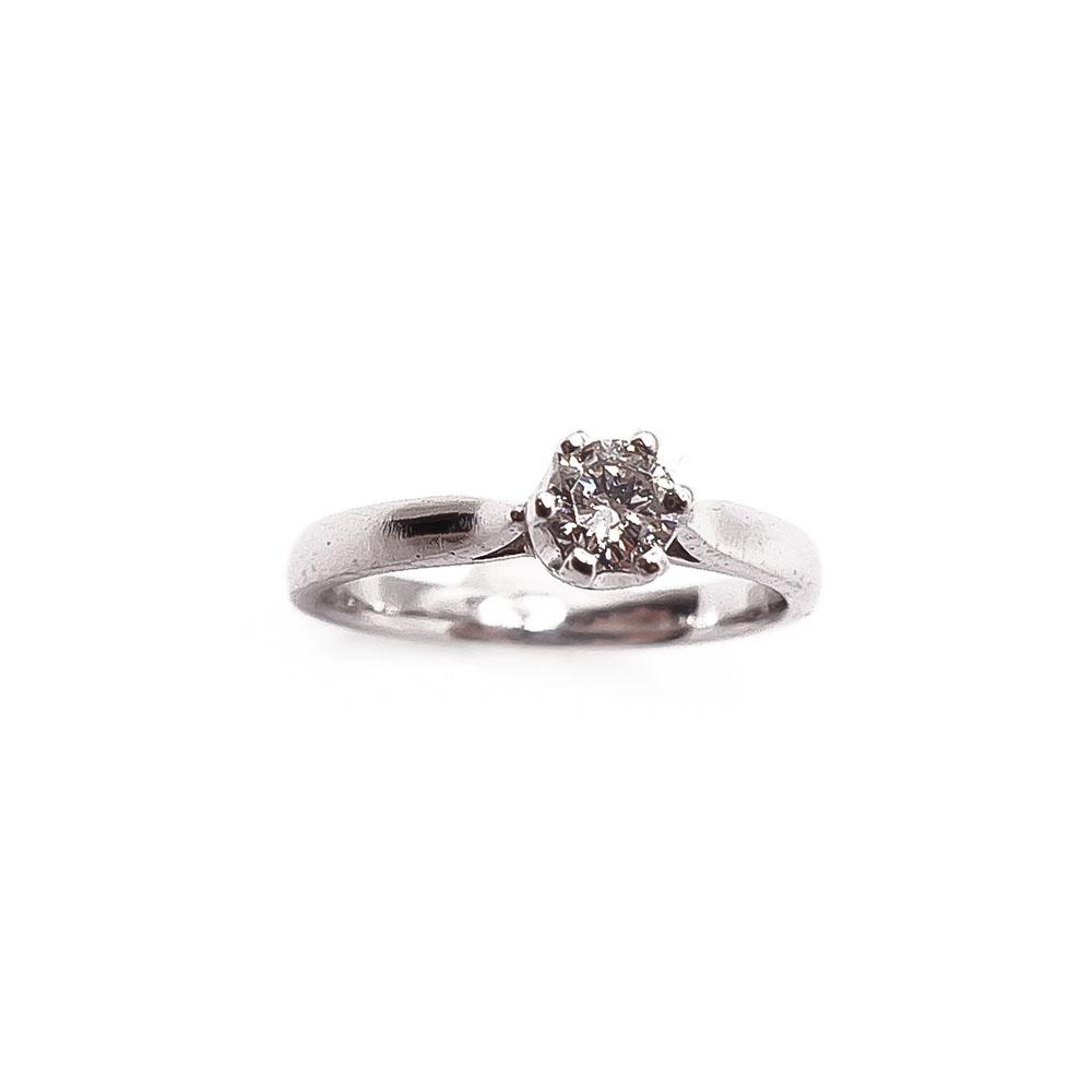 Platinainen timanttisormus 0,20 ct, 16,5 mm #1 Kultatukku.fi