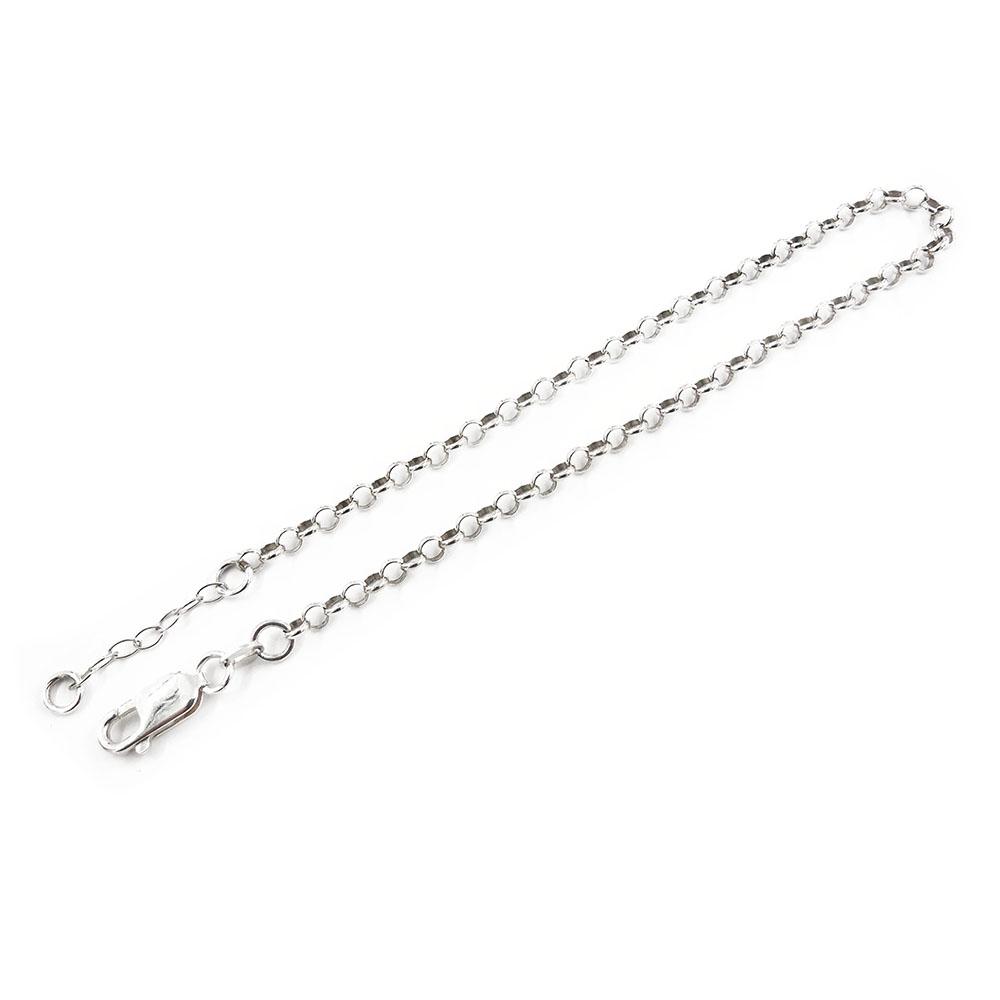 Hopeinen nilkkaketju, papuketju, 23-25,5cm #3