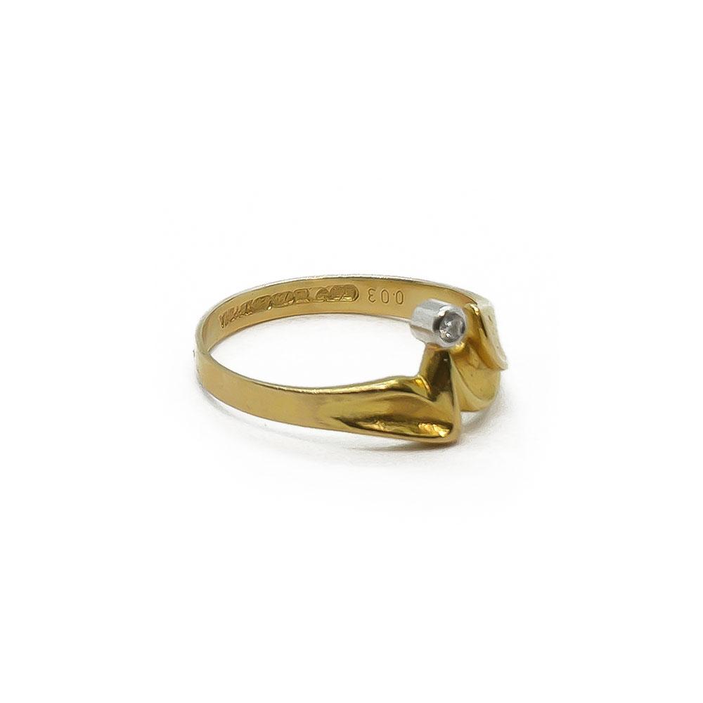 Lapponia timanttisormus 0,03ct BW    18 #3