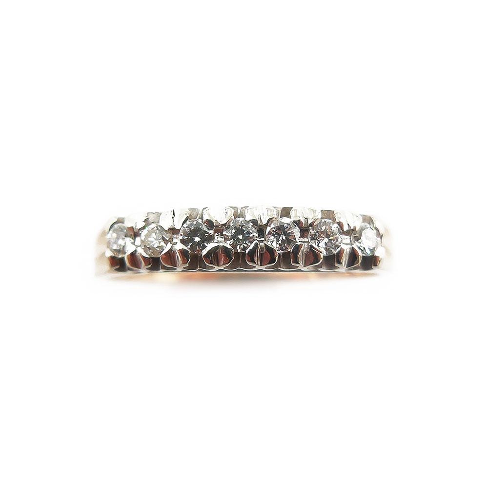 Kultainen timanttisormus,18,25mm,Tim.7x0,02ct #2
