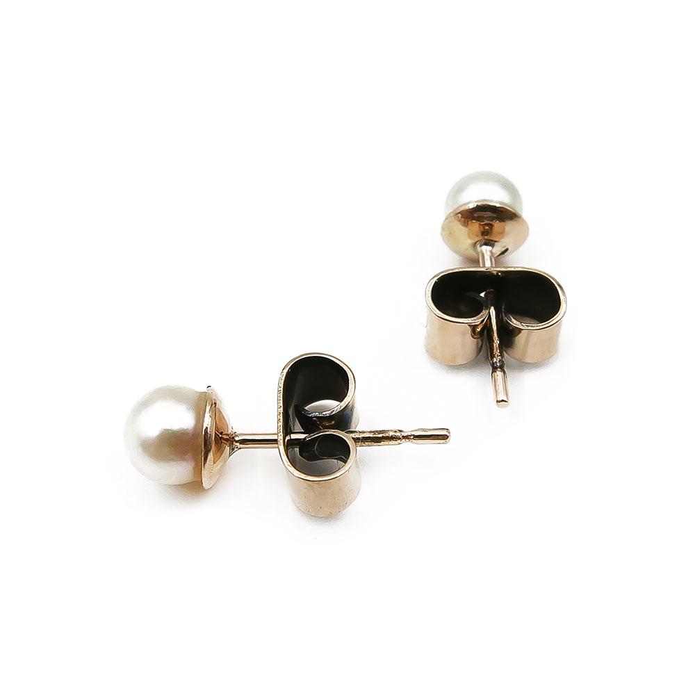 Kultaiset helmikorvakorut 4,5mm #1