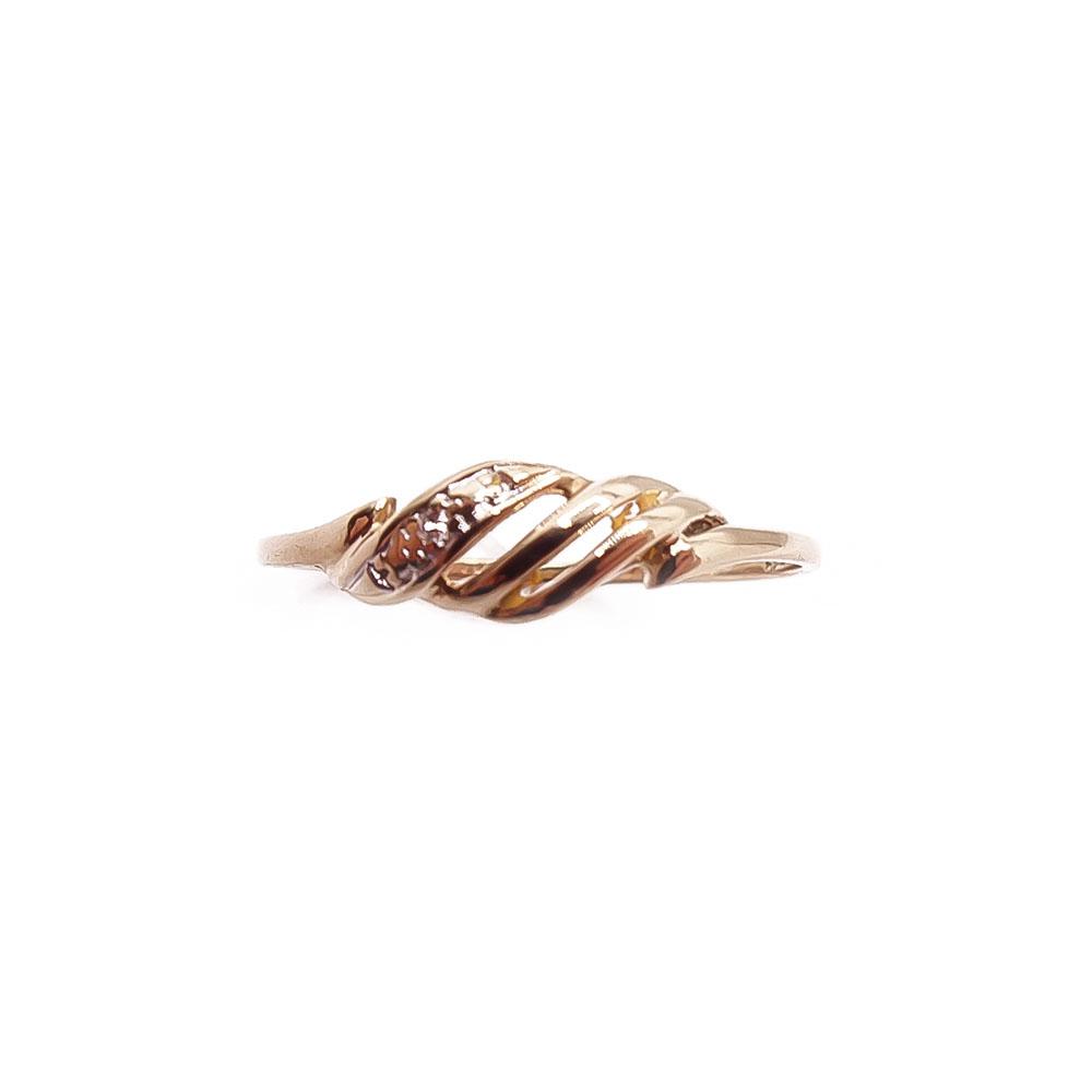 Kultainen sormus tim.0,01ct 17,5mm #1