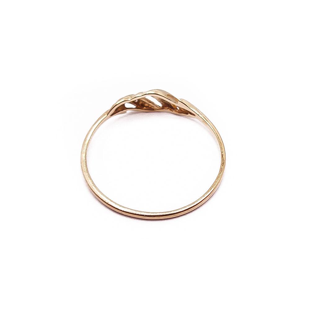 Kultainen sormus tim.0,01ct 17,5mm #2