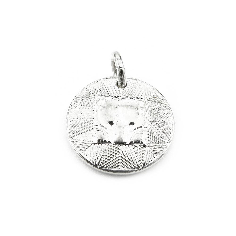 Kalevala koru Amuletti Pohjankarhu pikkuhela 12,5mm hopea #0