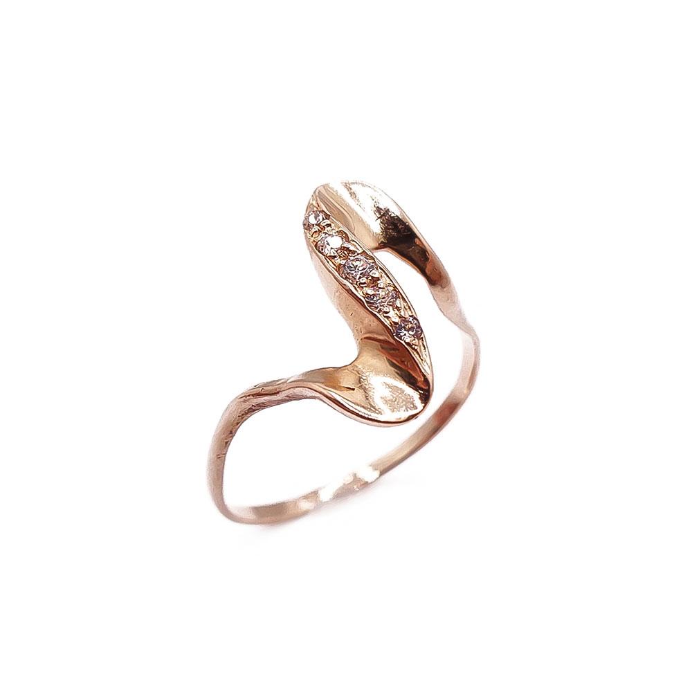 Kultainen sormus 19mm zirkoniat #0
