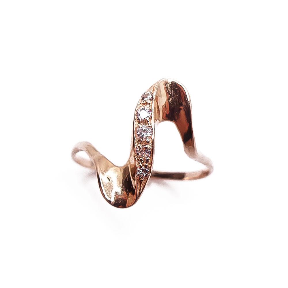 Kultainen sormus 19mm zirkoniat #1