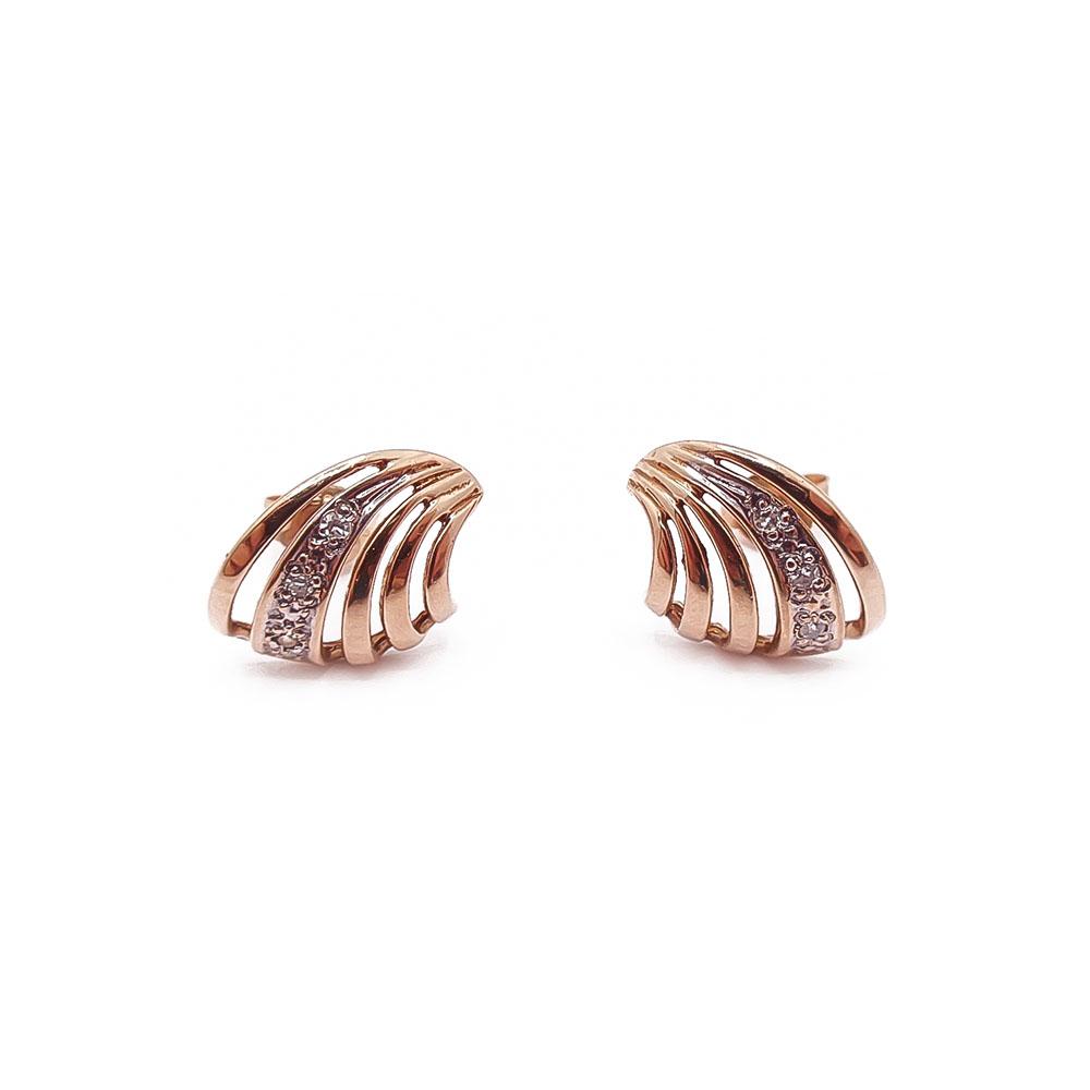 Kultaiset timanttikorvakorut 0,03ct #0
