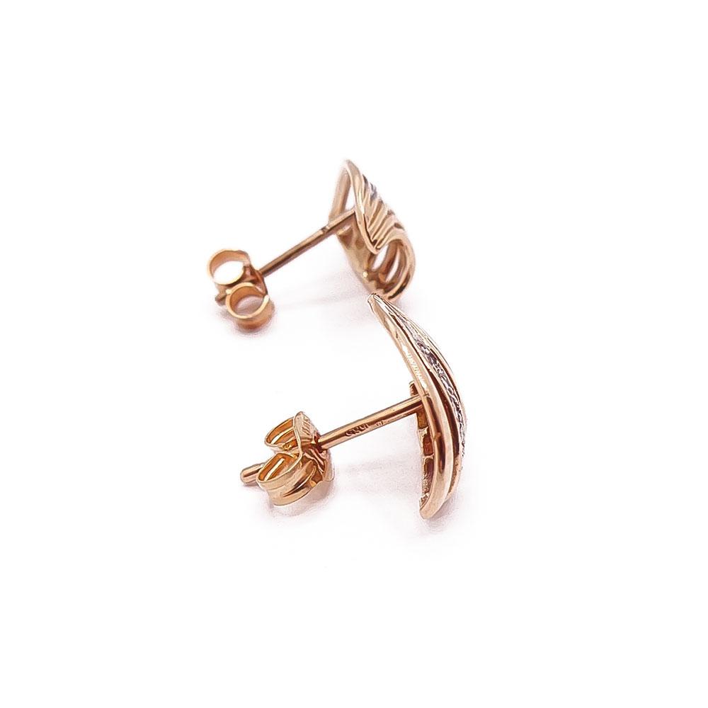 Kultaiset timanttikorvakorut 0,03ct #1