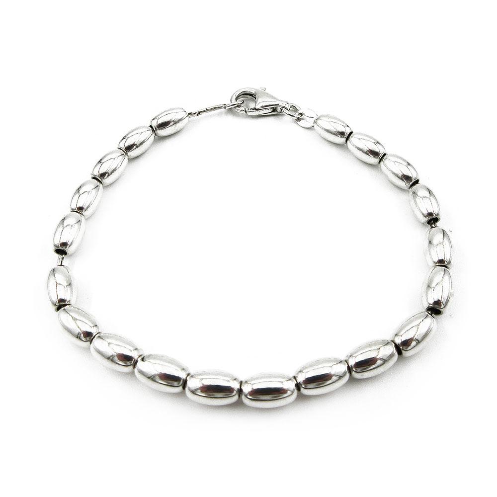 Hopeinen oliiviranneketju 5mm 20,5cm OTI #0