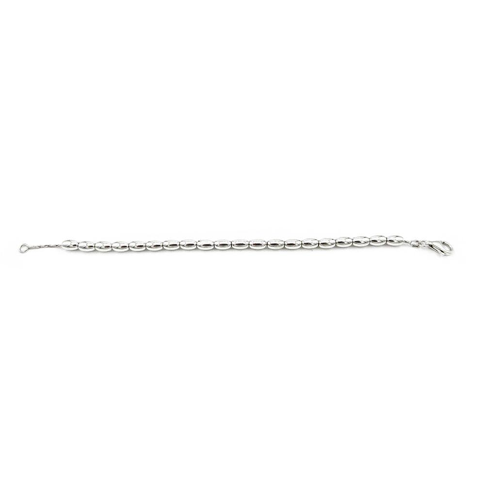 Hopeinen oliiviranneketju 5mm 20,5cm OTI #1
