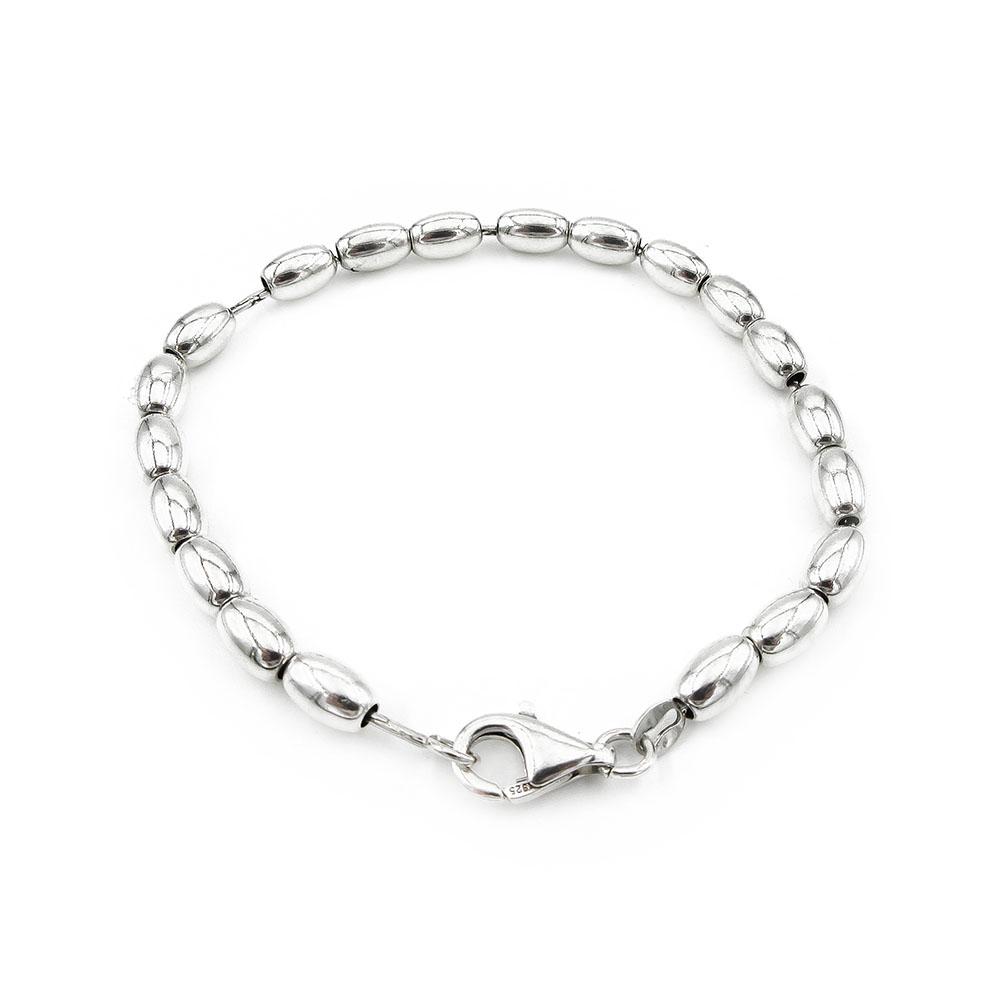 Hopeinen oliiviranneketju 5mm 20,5cm OTI #2