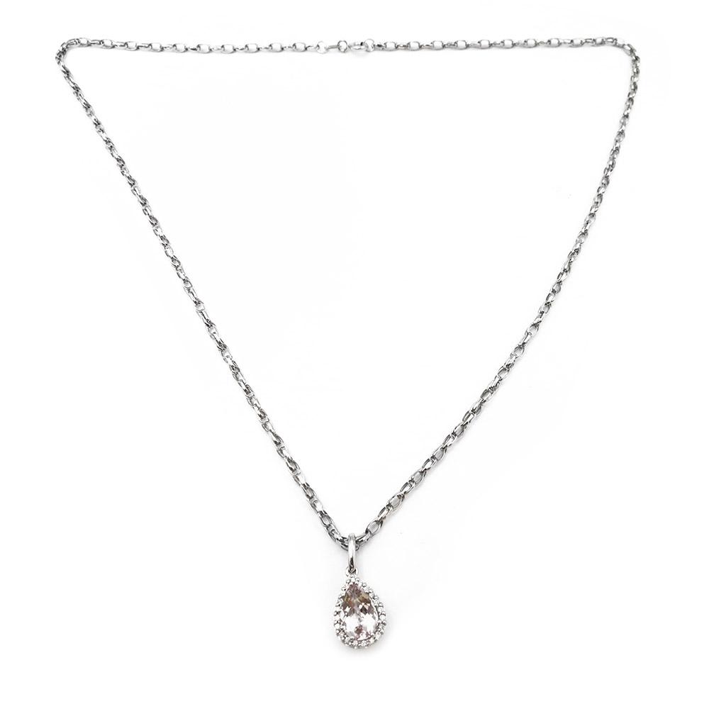Kohinoor timanttikaulakoru morganiittilla 44cm 20x0,005ct #2