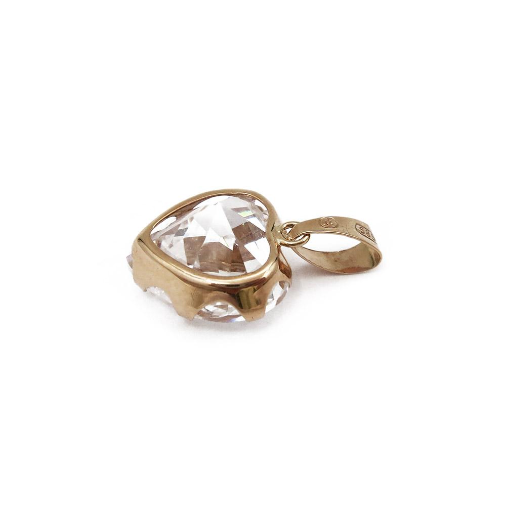 Kirkaskivellinen sydän riipus #1