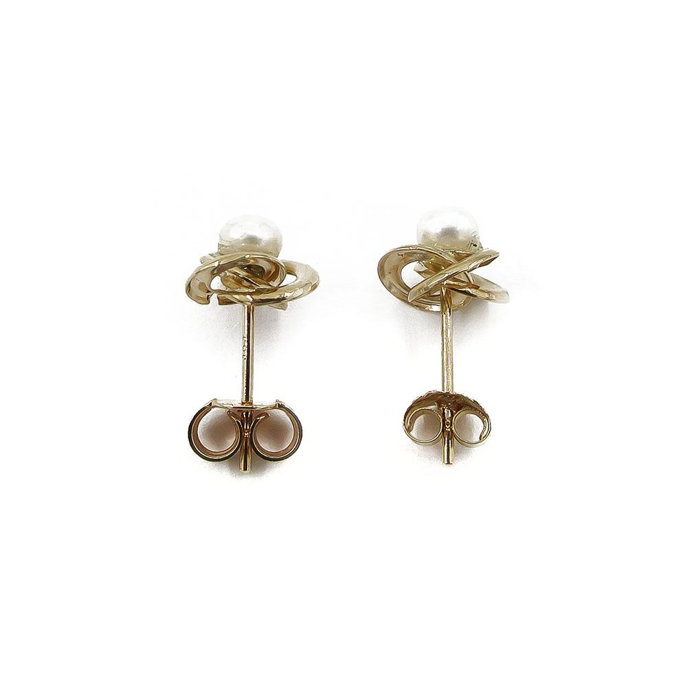 Kultaiset helmikorvakorut tapilla 3.5mm #1