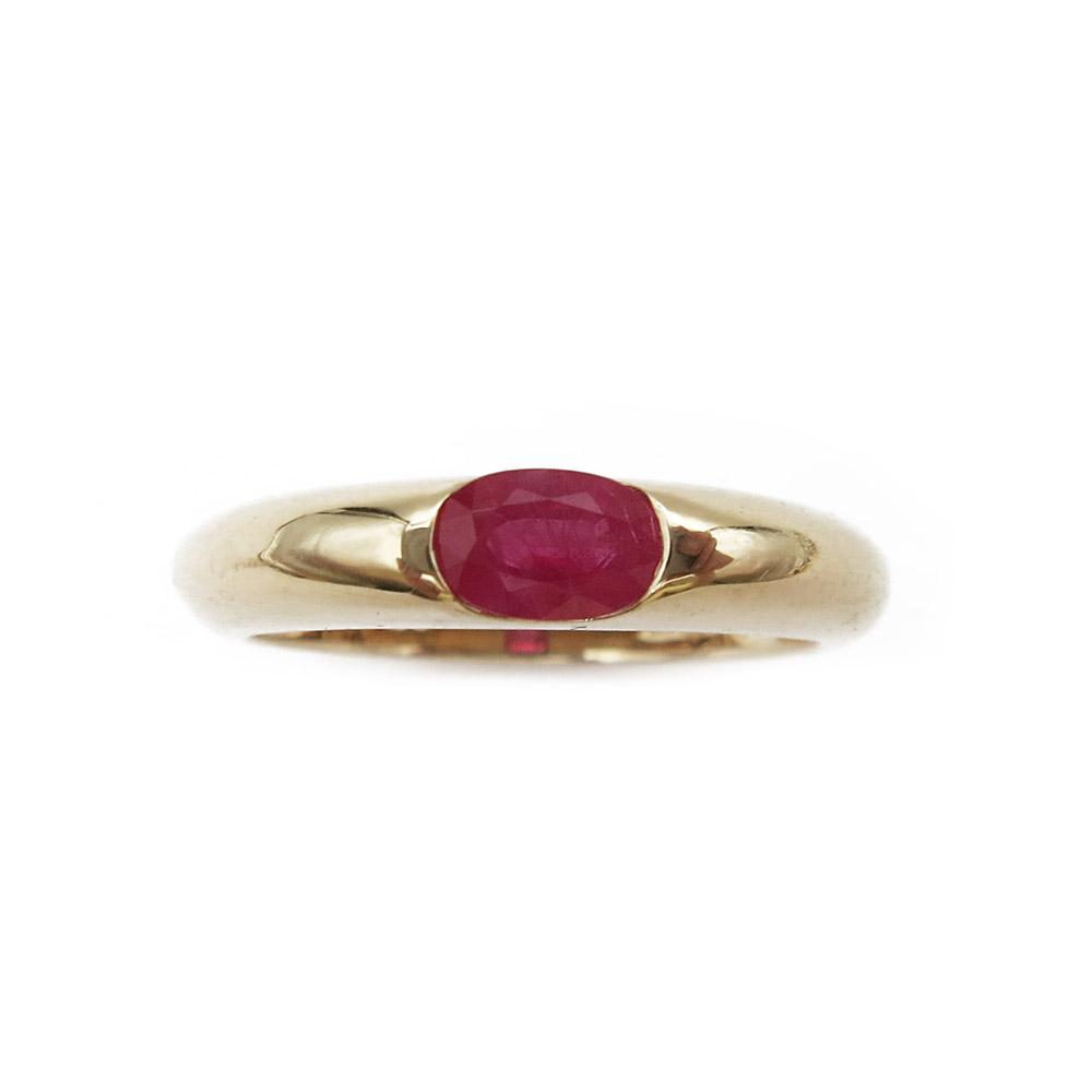 Sormus rubiininpunaisella kivellä 0,5ct 17,5mm #1