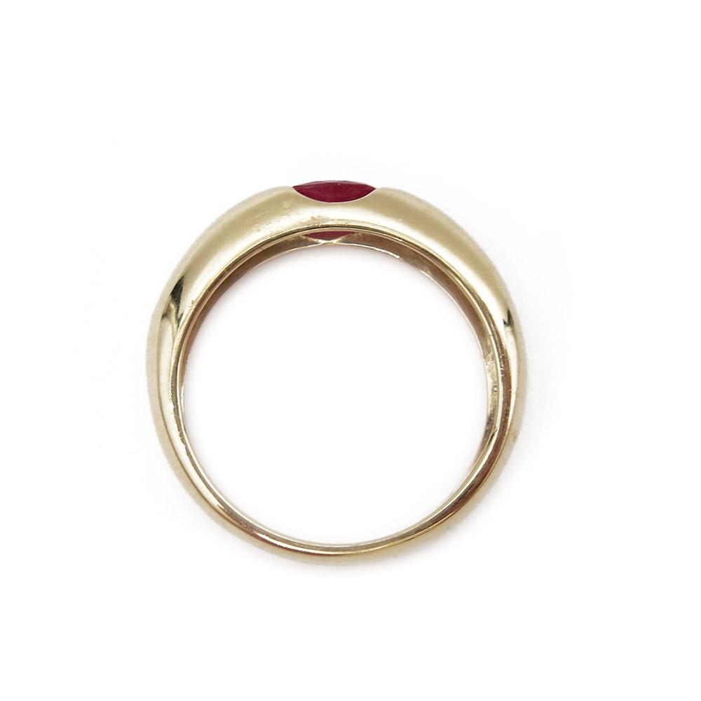 Sormus rubiininpunaisella kivellä 0,5ct 17,5mm #2