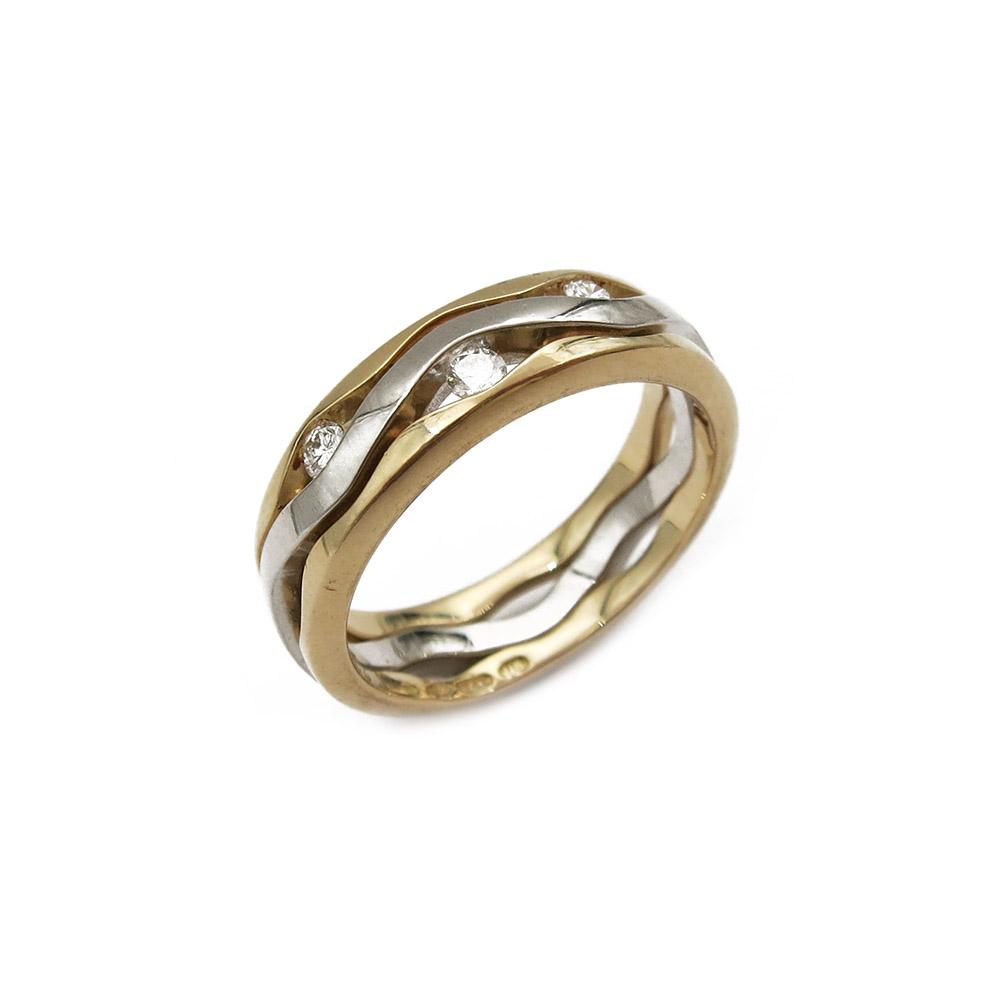 18k Tillanderin timanttisormus 0,09ct 17,75mm #0