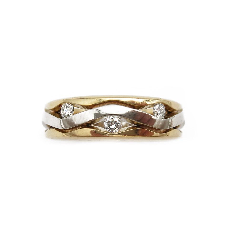 18k Tillanderin timanttisormus 0,09ct 17,75mm #1
